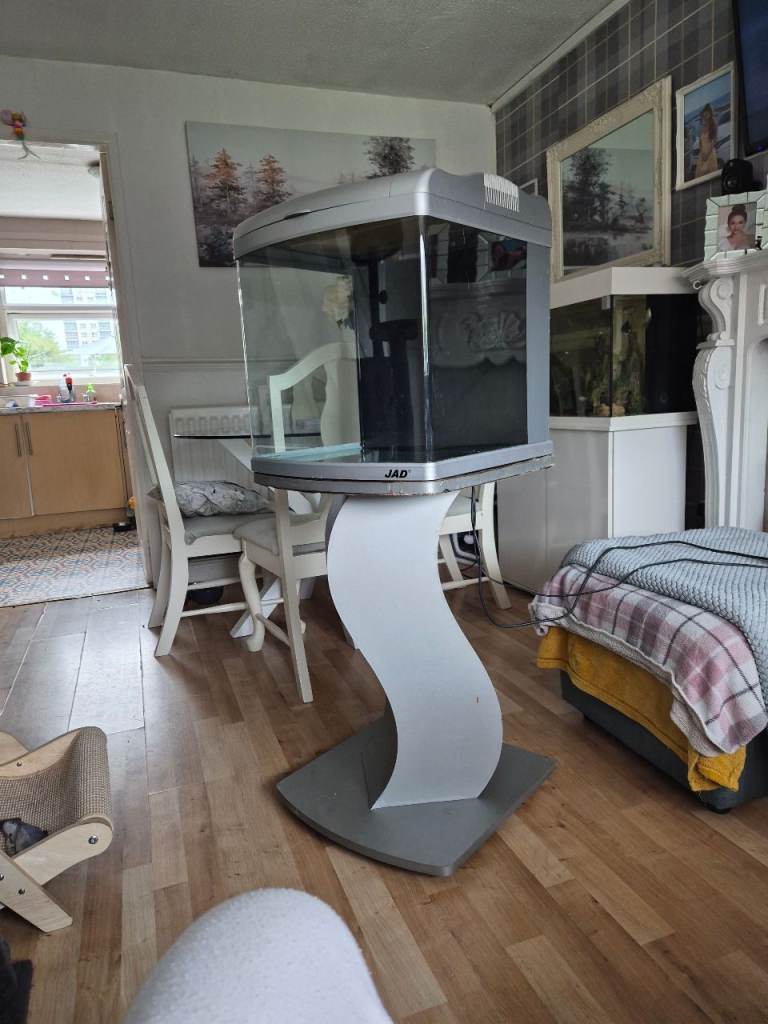 JAD Curved Front Fish Tank with Matching Stand