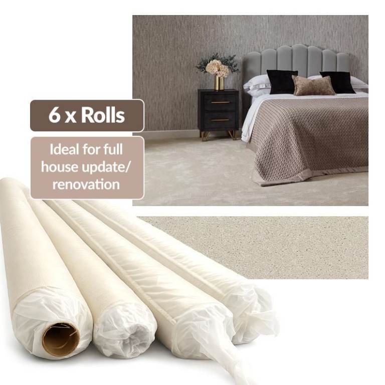 6 x ROLLS, of Cormar Riva Arcadia Carpet, 4 & 5 Meter Rolls, BRAND NEW, For a full house renovation