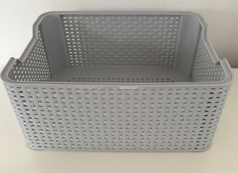Curver Rattan Grey Storage Basket 18L