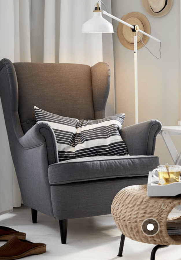 IKEA Strandmon Wing chair, Nordvalla dark gray