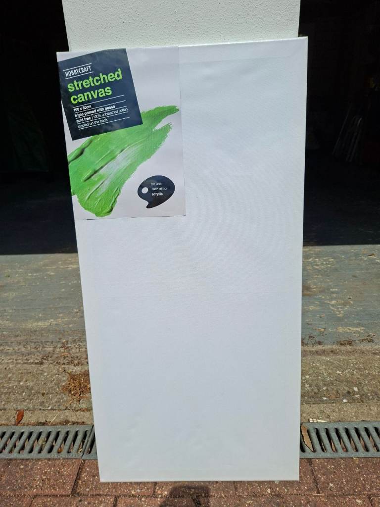 NEW Hobbycraft Stretched Canvas 100x50cm – Triple Primed