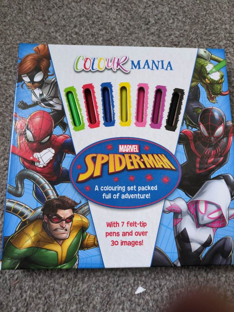 New. Spider man colouring set