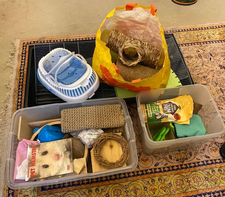 Hamster cage and lots of accessories 