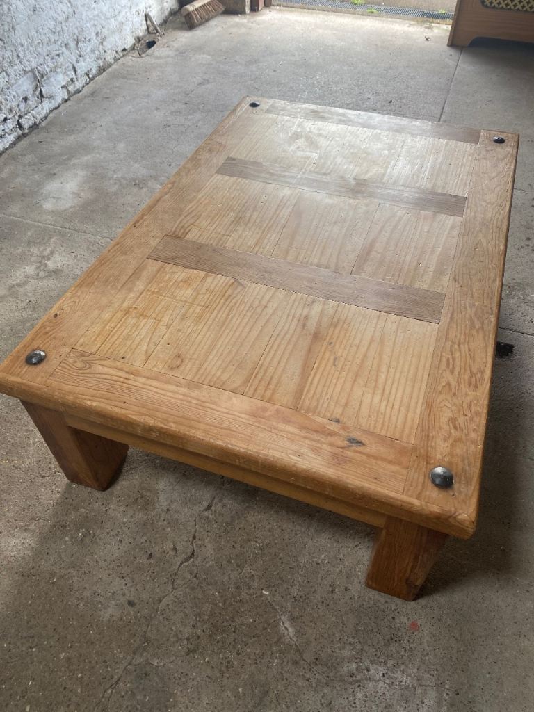 Solid wood coffee table