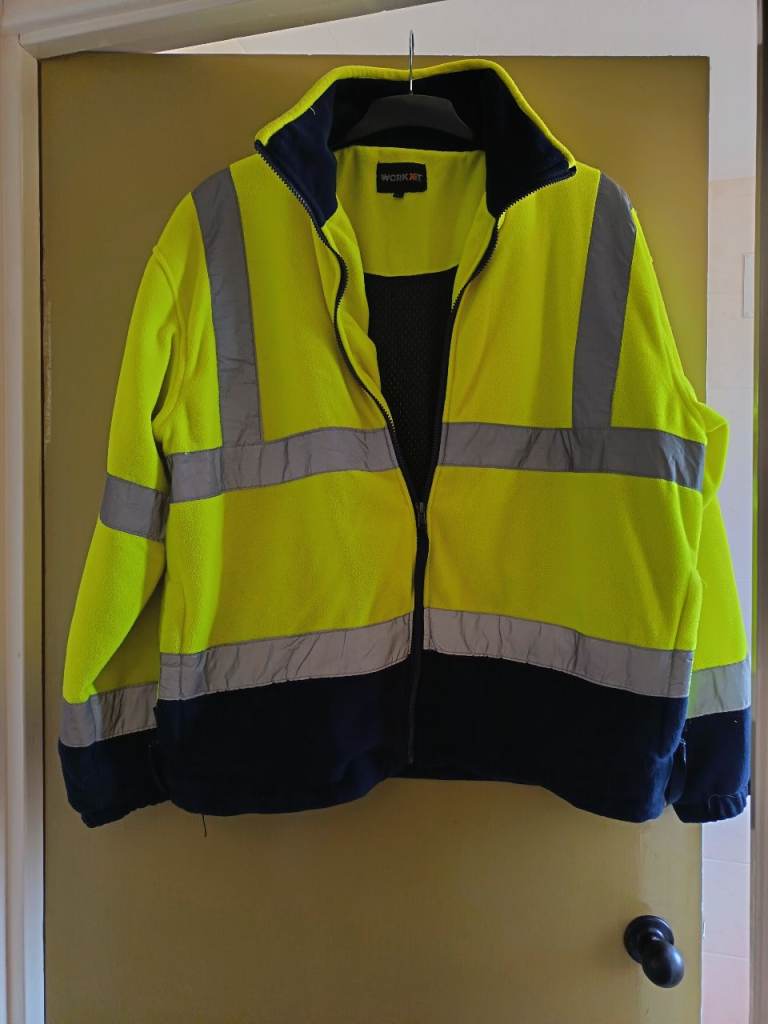 High Visibility Work Jacket – Yellow Fleece Good Condition
