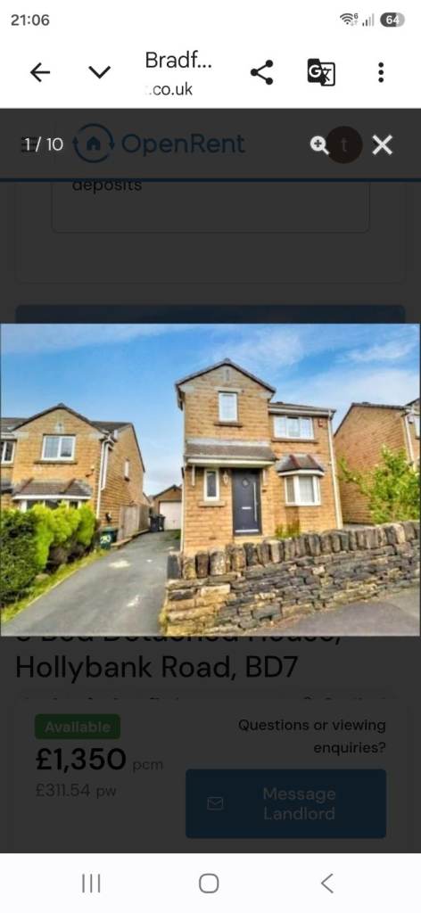 3 Bed Detachable Property To Let