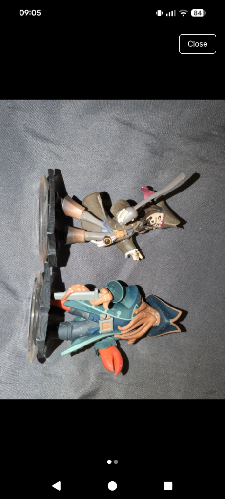 Disney infinity characters Captain Jack Sparrow & Davy Jones