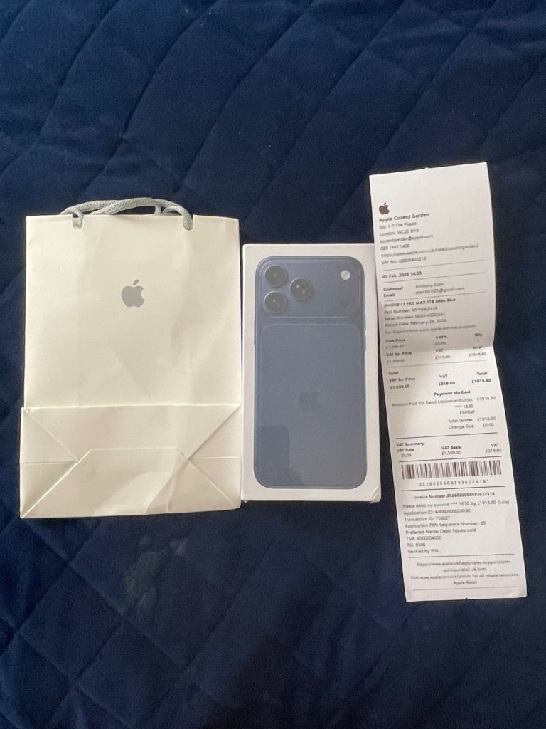 Apple iPhone 17 Pro Max 1TB – Deep Blue – Unlocked – Mint Condition