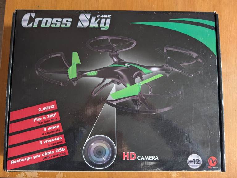 Cross Sky Drone 2.4Ghz R/C Series HD Camera 4 Channel USB Charging