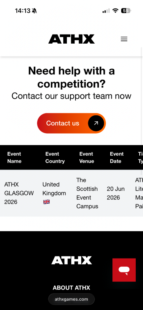 ATHX Glasgow tickets. 20/06/2026