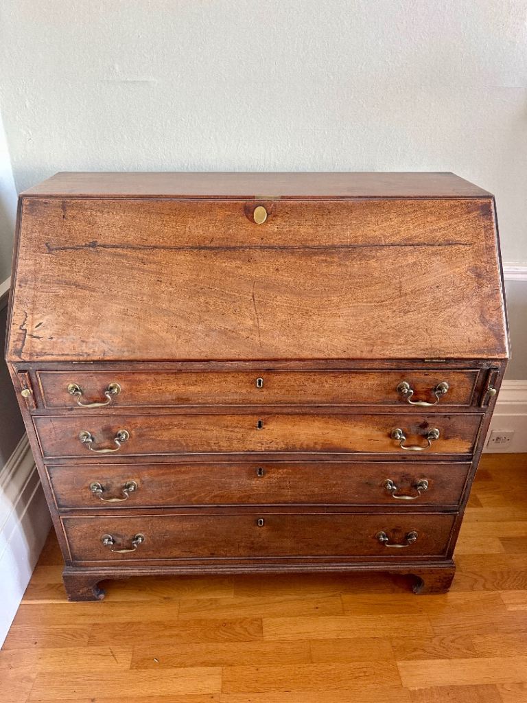 Antique Georgian Oak Fall-Front Bureau Desk c.1780–1810