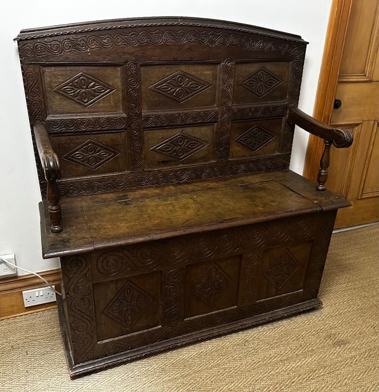 Antique Settle Bench Seat