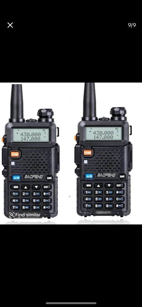 Brand new 2 pack Baofeng walkie talkies & accessories 