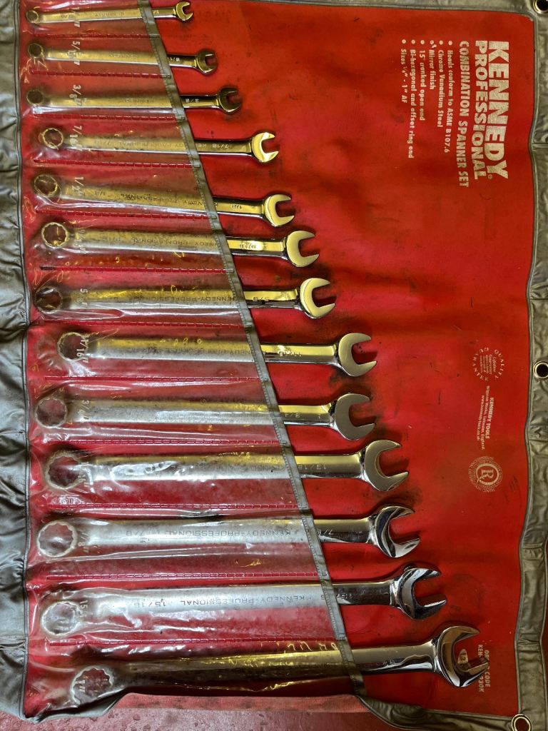 Large selection of good spanner’s , chisels, punches and hammers…