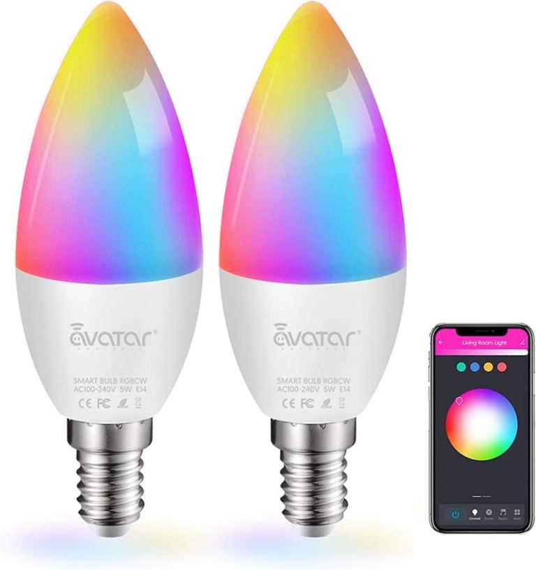 AVATAR CONTROLS SMART BULB E14 LIGHT WIFI LED CANDLE BULBS 