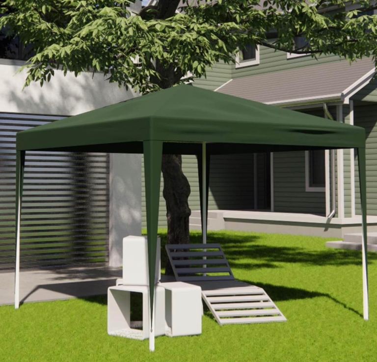 Alivio 3 x 3m Patio Pop Up Gazebo, Outdoor Party Wedding Tent Canopy, Weather-Resistant PE Shelter