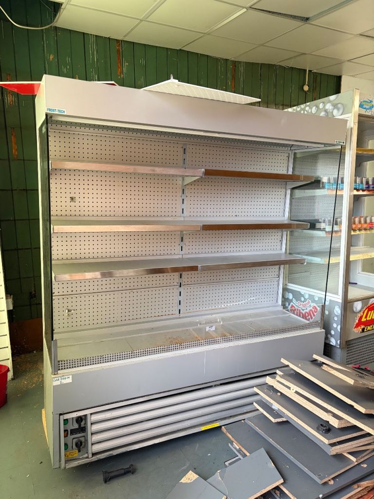 Commercial Display Fridge – Good Condition, Silver