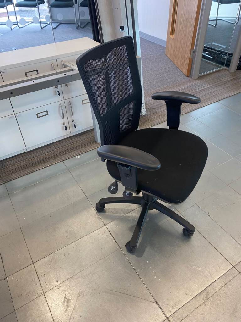 Black Mesh Operator Chairs