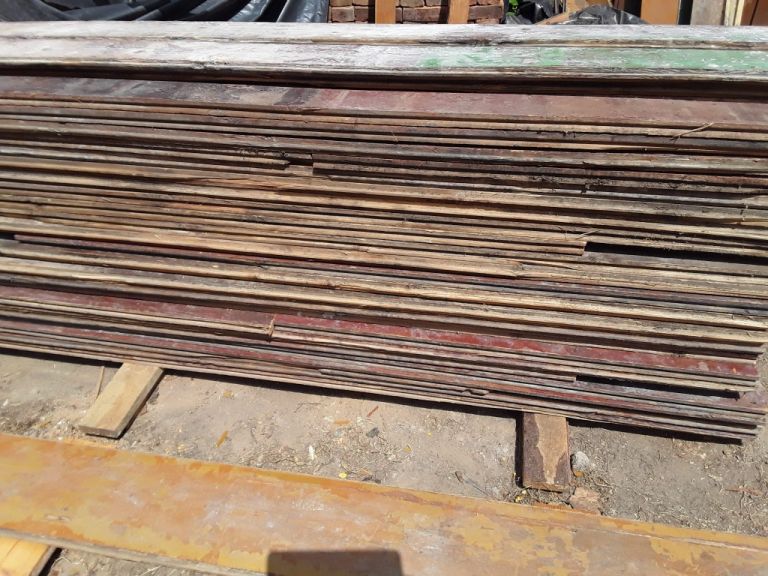 Reclaimed pine floorboards. Width up to 8 inch. 30 mm thick. Length up to 11 foot.