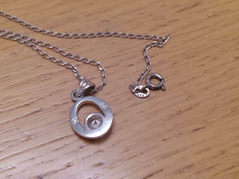 3 925 stamped sterling silver chains and pendants. £10 each or offers
