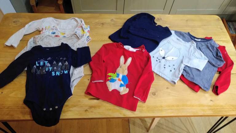 9 month -12 month baby clothes, vests, T shirts