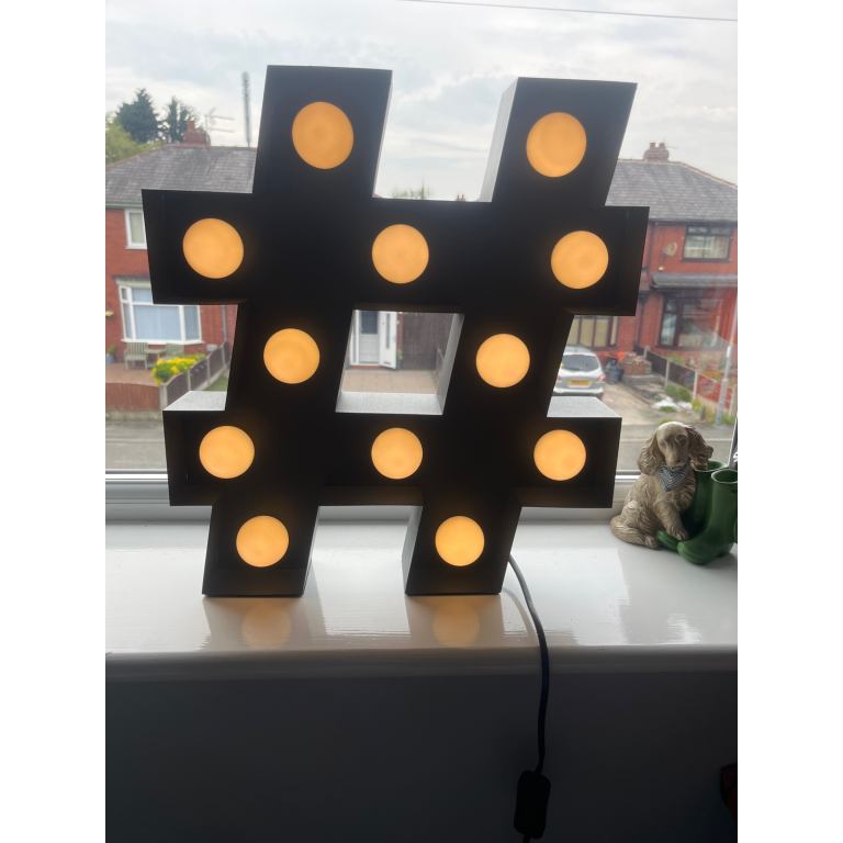 Hashtag light lamp #