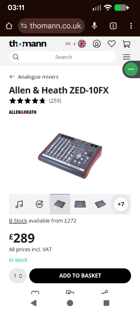Great small mixer + fx perfect for you 'podcasters'