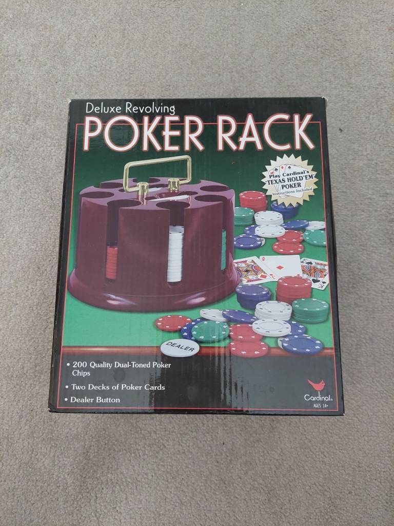 Poker chip set with rack