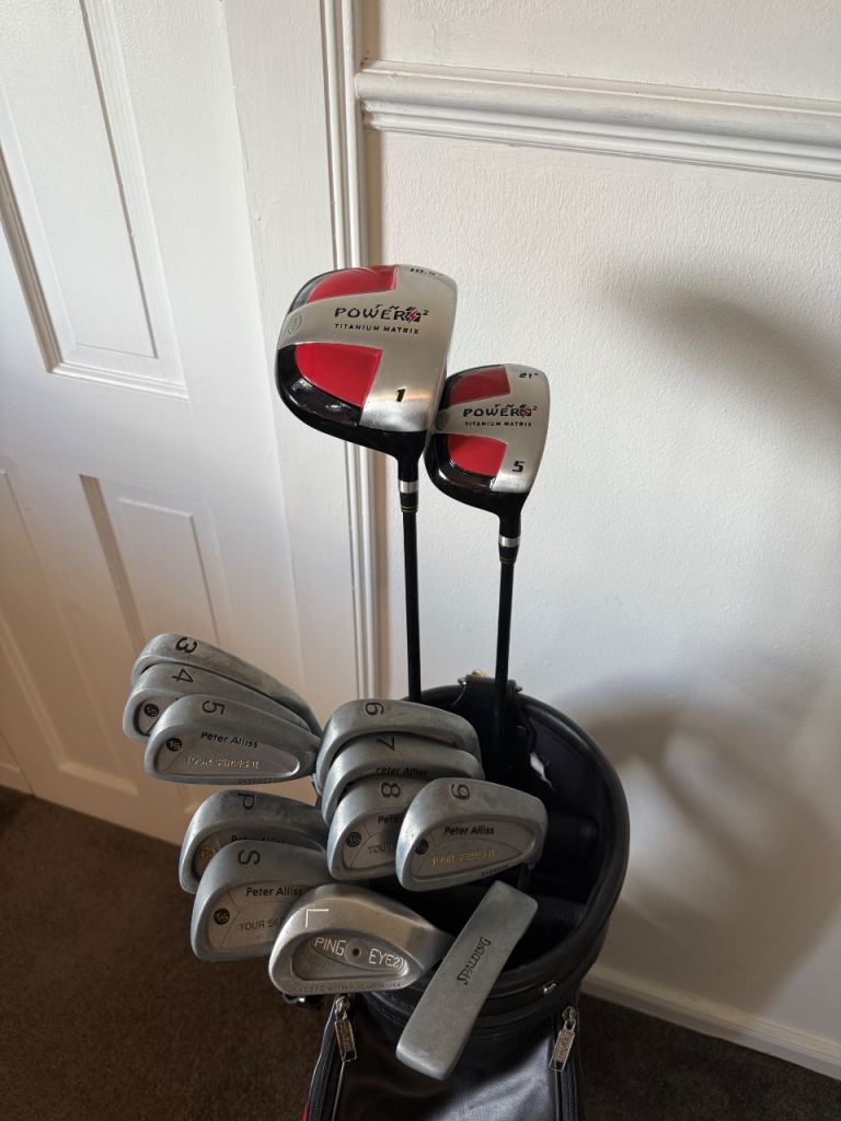 Complete  Golf Set w/ Top Flite Bag – Driver, Fairway Wood, Irons, Putter