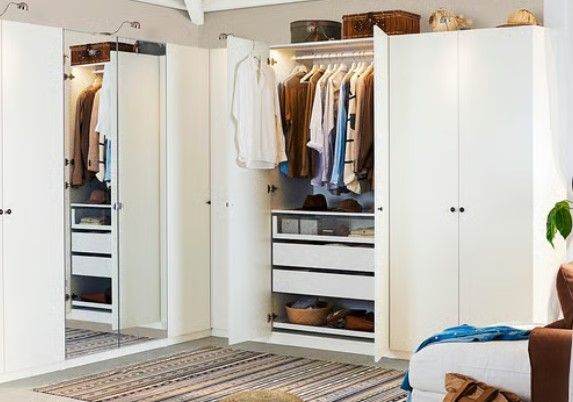 IKEA PAX WARDROBES 2 UNITS THREE DOORS