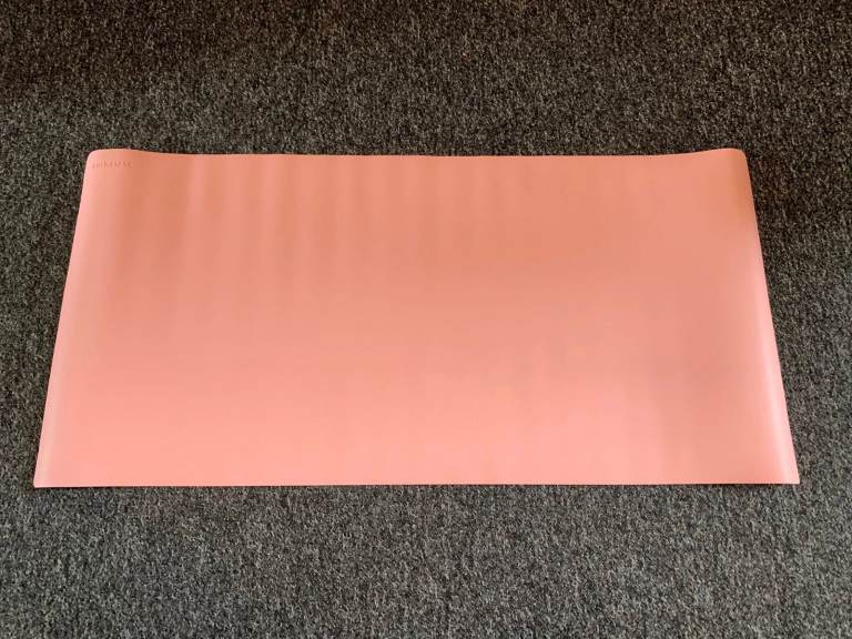 Pink Mouse Mat Leather Desk Pad Pink 35.4 x 17 Inches