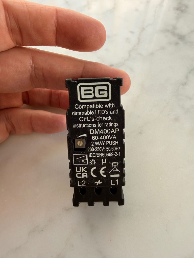 2-Way Push LED Dimmer Module 60-400VA