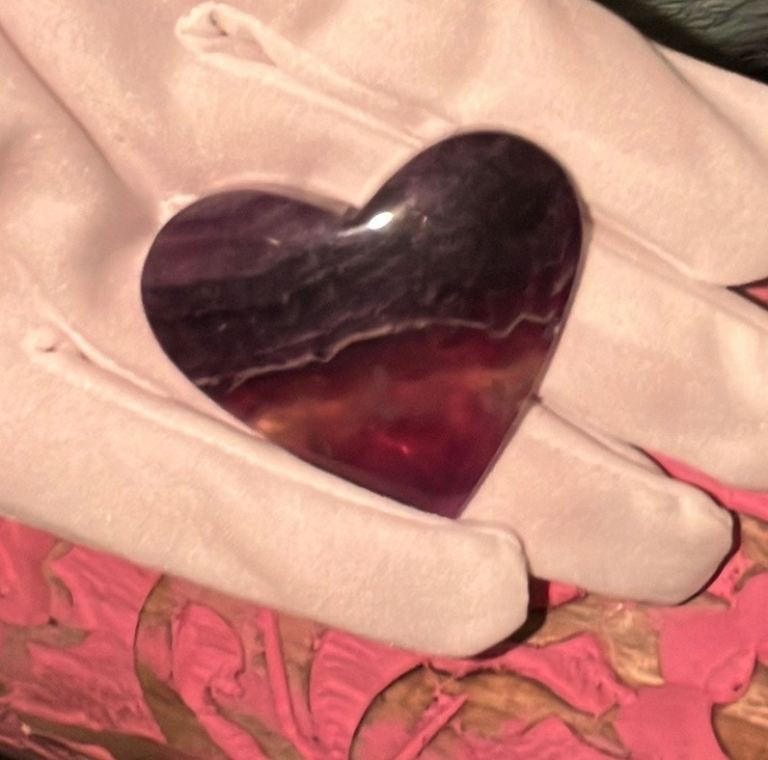 Fluorite crystal heart 