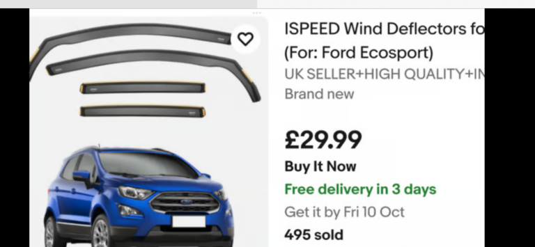Ford Ecosport wind deflectors 
