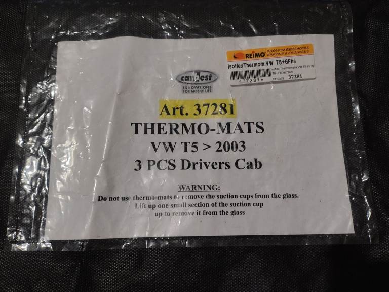 Reimo Isoflex thermal screens for VW T5