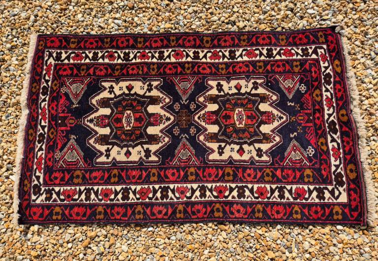 A Beautiful Thick / Vintage Wool Handknotted Persian Rug