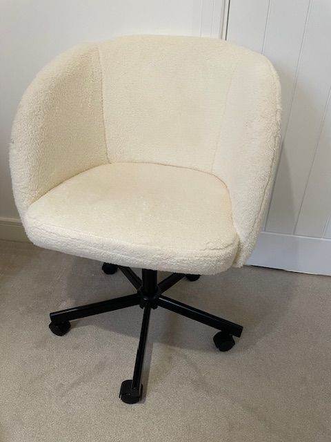 Habitat Sonny Fabric Office Chair - Black & White