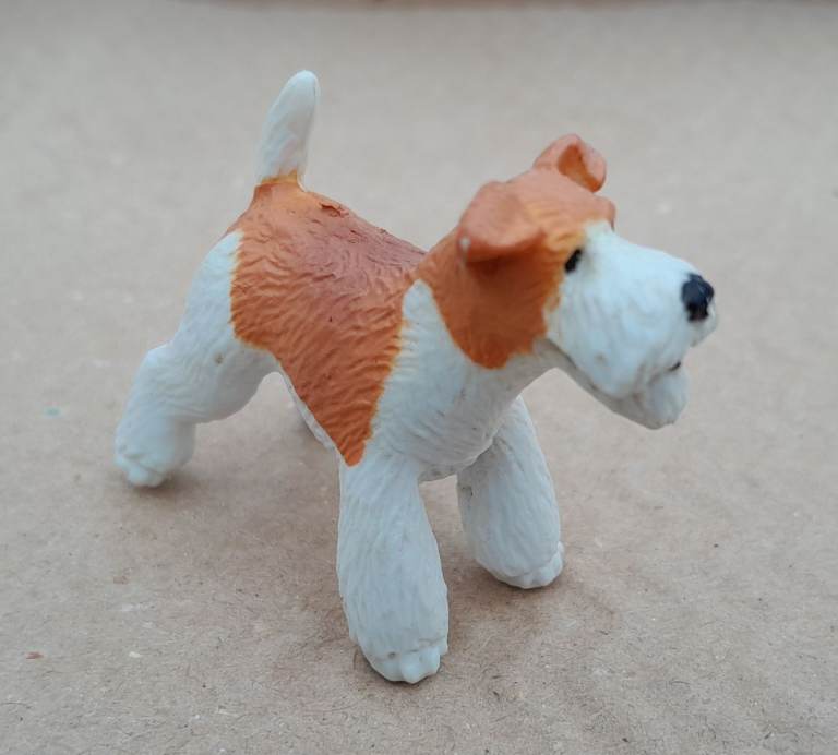 M.E.G PUPPY IN MY POCKET VINTAGE 1994 MINIATURE COLLECTABLE FOX RED WIRE HAIRED TERRIER 'AZUMA'