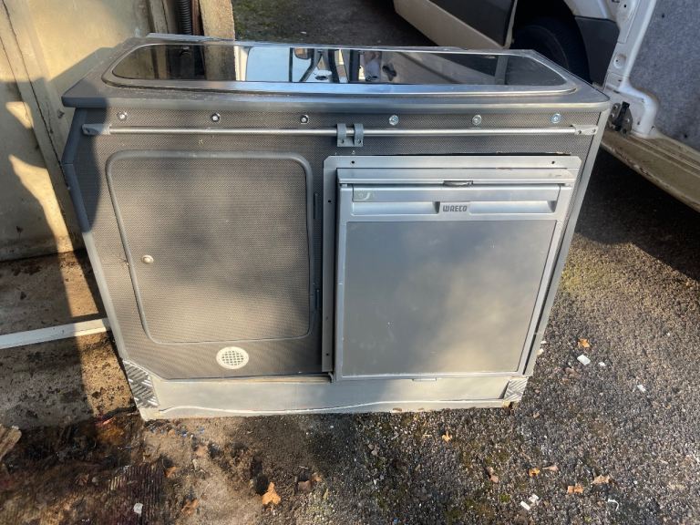 Waeco campervan fitted kitchen, sink, stove & storage combination 
