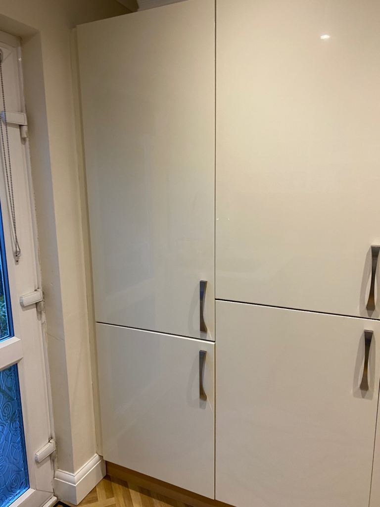 Kitchen cupboard doors complete with handles and hinges
