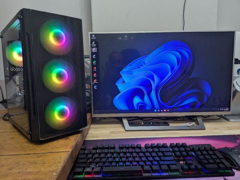 GAMING PC ASUS i3 7100 GTX 970 4GB 128GB SSD 1TB HDD 16GB RAM 24" MONITOR FORTNITE GTA COD