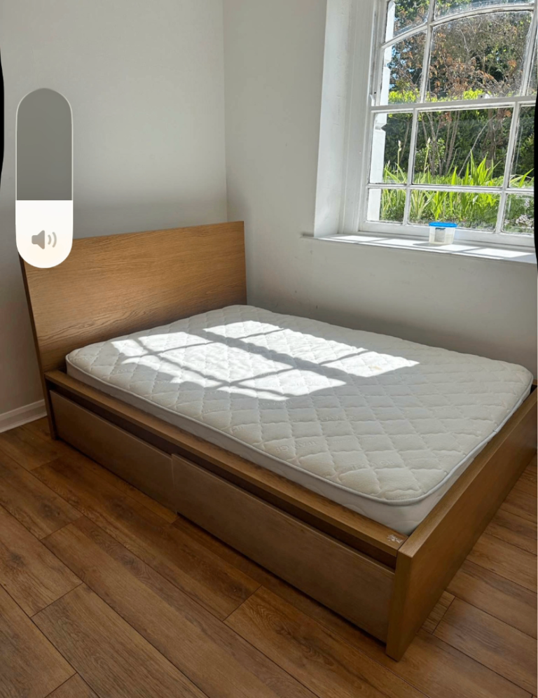 Wooden Double Bed with drawers