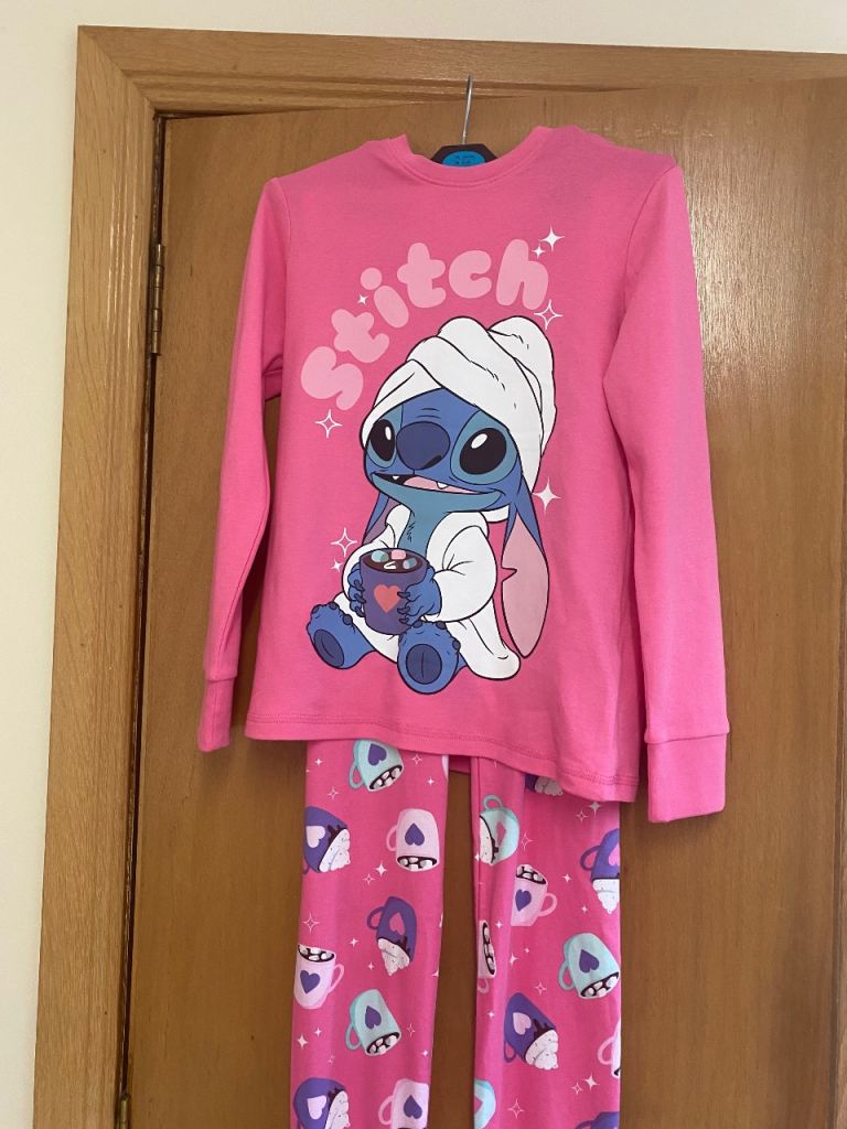 New Disney Stitch Pyjamas – Kids Pink Nightwear