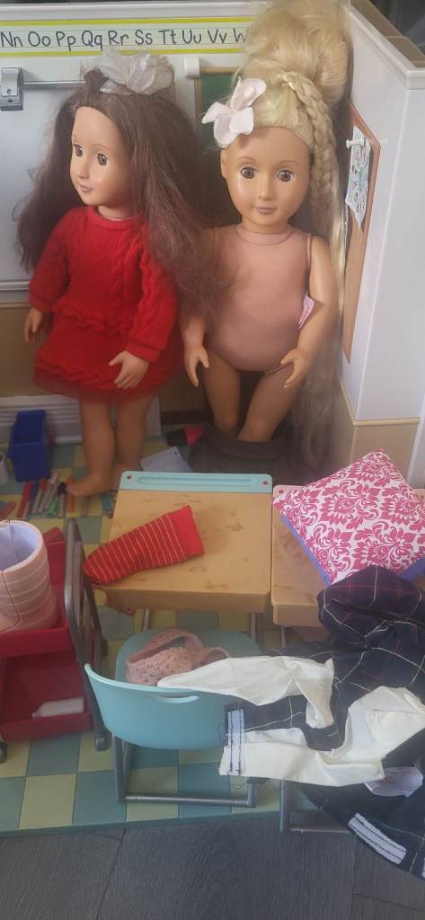 Our generation school campervan and dolls 