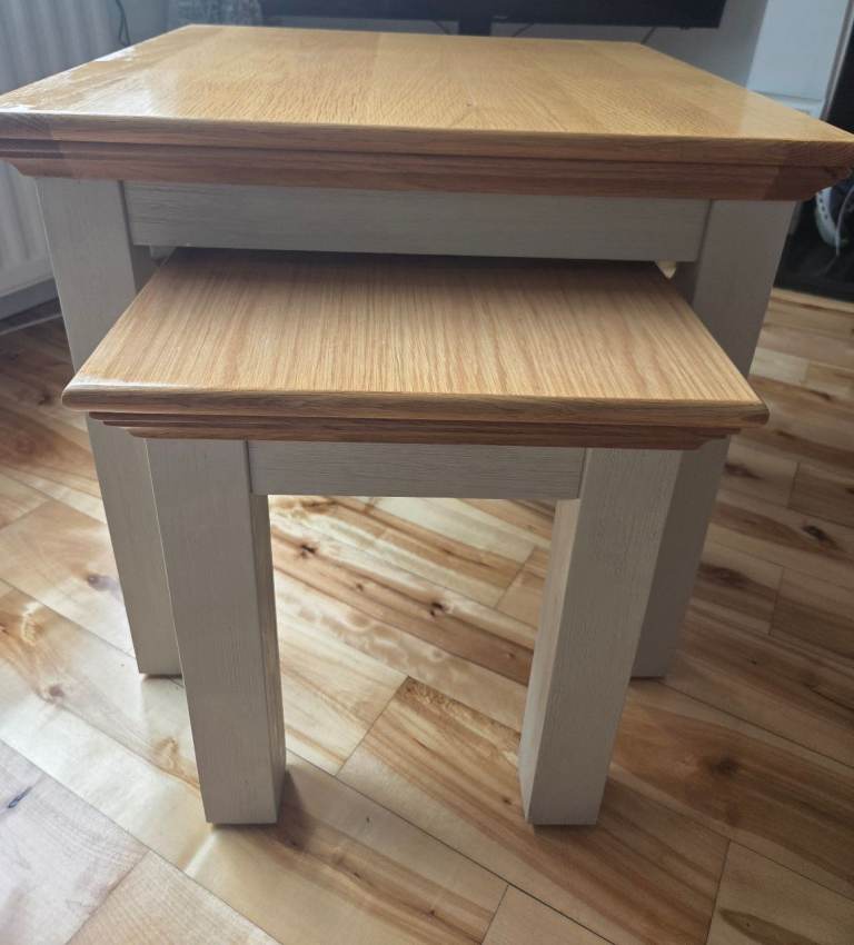 Nest of Tables - Oak/Cream