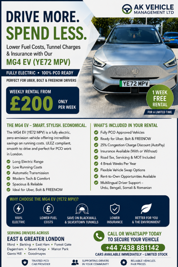 ⚡ Drive Electric & Save Money | MG4 EV | 1 Week Free Rental