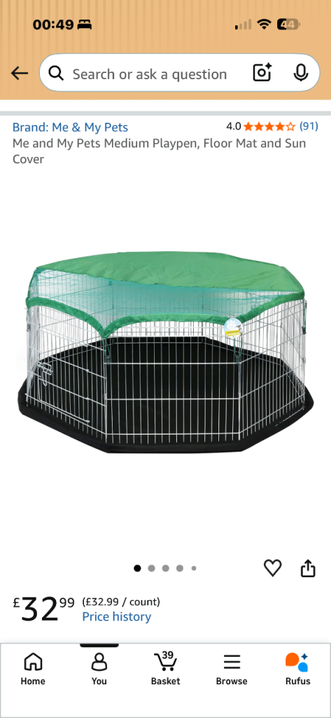 Pet indoor outside cage pen 