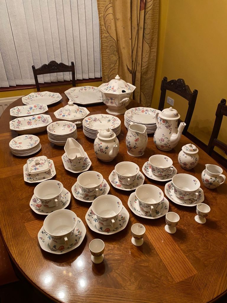 Laura Ashley Chinese Silk Dinner Set