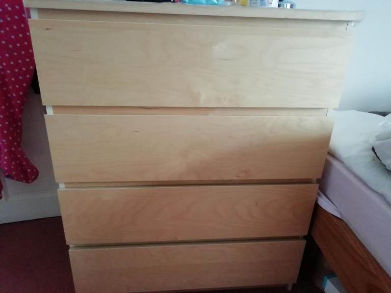 image for  4 Drawer Chest Oak Vaneer was £99 (MALM)
