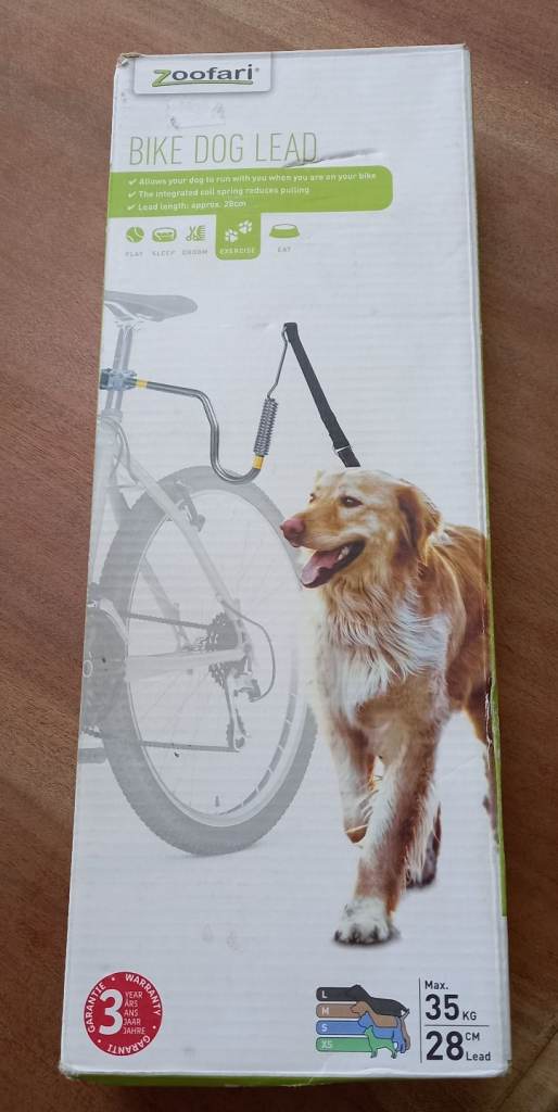 New Zoofari Bike Dog Lead Max 35KG 28cm Lead - Allows Your Dog To Run With You